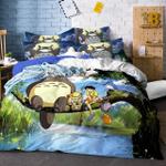 23pcs lifelike totoro kids bedding set pillowcase bed linen set cartoon anime microfiber duvet