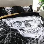 3d black skull flower bedding set bedroom decor d2114853