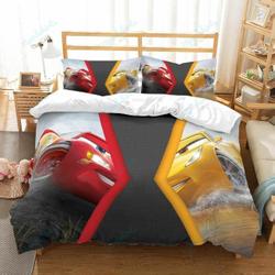 3D Cars Bedroom Set Bedlinen Amazing Room Decor For Disney Fan Bedding Set Duvet Cover Meaningful Gift For Halloween Christmas
