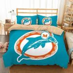 3d customize miami dolphins bedding set duvet cover d2213304