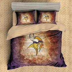 3D Minnesota Vikings Set Bedroom Set Bedlinen NFL Football Team Bedding Set Duvet Cover Home Decor Gift For NFL Lovers