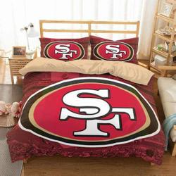 3D Francisco 49Ers  NFL Football Team Bedding Set Duvet Cover With Pillowcase Amazing Gift For Football Lovers