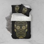 3d golden skull bedding set bedroom decor d2114349