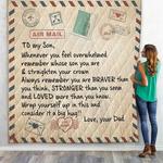 3d letter to son from dad custom quilt d2419656
