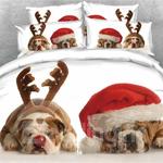 3d pug wearing christmas hat clh2210007b bedding sets d2223668