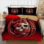 3d skull and dragon red cl21110030mdb bedding sets d2241304