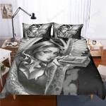 3d skull beauty drink beer bedding set bedroom decor d2114506