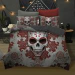 3pcs skull red flowers bedding set dhc0201228dd d2240964