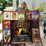 50 years of zz top thank you for the memories quilt blanket d2451434