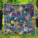 abstract cartoon galaxy space cl17100001mdq quilt blanket d2483103
