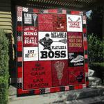 act like gentleman lacrosse men red quilt blanket vh09 quilt d2416310
