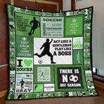 act like gentleman soccer green quilt blanket vh09 quilt d2414646