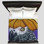 african grey parrot halloween pumpkin bedding set vnlfnjbm d2244557