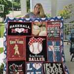 all moms are created equal but only the luckiest become baseball moms quilt blanket great 0