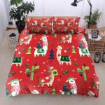 alpaca christmas tree cactus printed bedding set bedroom decor d2231994