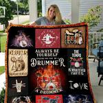 always be a drummer quilt blanket great customized blanket gifts for birthday christmas 0