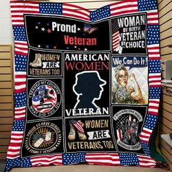 American Women Veteran Quilt Blanket Dhc03011076Dd