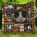 anaheim ducks hockey quilt blanket d2418479