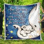 and she loved little girl mom premium blanket th0509 quilt d2413686