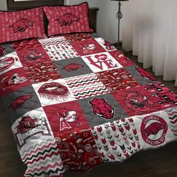 Arkansas Razorbacks Football Quilt Tn301111 NCAA Football Team Bedding Set Duvet Cover With Pillowcase Home Decor Gift For NCAA Lovers