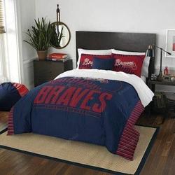 Atlanta Braves Halloween And Christmas MLB Bedding Set Duvet Cover For Disney Fan Meaningful Gift For Baseball Fans And Family Members