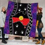 australia indigenous map purple kl2409060cl quilt blanket d2414062
