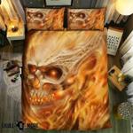 awesome skull burning bedding set bedroom decor d2115197