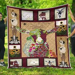 Baby Goat On Farm Quilt  Quilt
