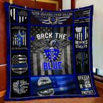 back the blue police quilt blanket d2448477