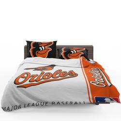 Baltimore Orioles Mlb Baseball American League Bedding Set Duvet Cover With Pillowcase Home Decor Gift For MLB Lovers