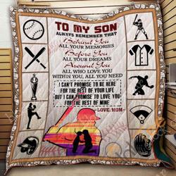 Baseball  To My Son Blanket KC1507 Quilt