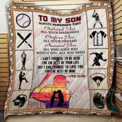 Baseball To My Son Cl2100051Mdq Quilt Blanket