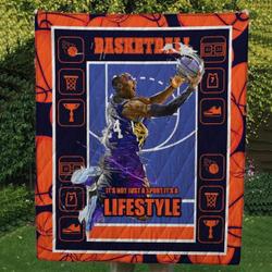 Basketball It’S Not Just A Sport It’S A Lifestyle Quilt Blanket Great Customized Gifts For Birthday Christmas Thanksgiving Perfect Gifts For Baseball Lover