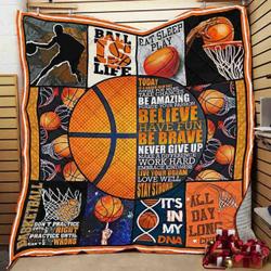 Basketball Live Your Dream Love Well Stay Strong Quilt Blanket Great Customized Blanket Gifts For Birthday Christmas Thanksgiving