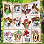 basset hound ng170701b tbg quilt blanket d2448089