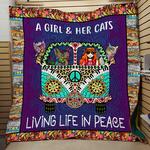 bc a girl and her cats quilt blanket d2418854