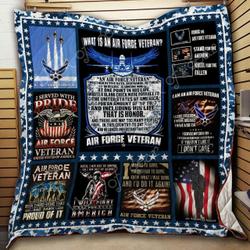 Bc - Air Force Veteran Quilt Blanket