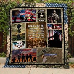Bc Veteran Dad Quilt Blanket 01