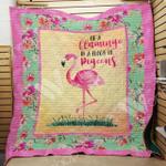 be a flamingo in a flock of pigeon quilt blanket great customized blanket gifts for birthday 0