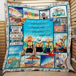 Beach I Believe In The Ocean Curing All The Bad Moods Quilt Blanket Great Customized Blanket Gifts For Birthday Christmas Thanksgiving