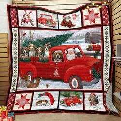 Beagle Dog Christmas Jfj Quilt Ja