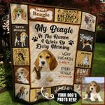 beagle photo personalized quilt blanket bbb300550ht d2447271