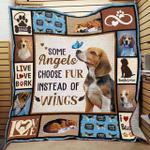 beagle some angels choose fur instead of wings quilt blanket great customized blanket gifts for 0