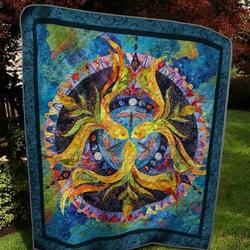 Beautiful Fishing Quilt Blanket  Quilt