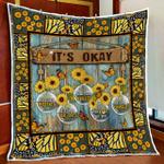 beautiful happy sunflower quilt blanket d2448239