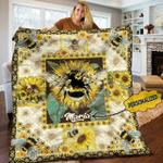 bee sunflower personalized quilt blanket hhh060613nt d2413762