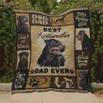 best rottweiler dad ever quilt blanket great customized blanket gifts for birthday christmas 0