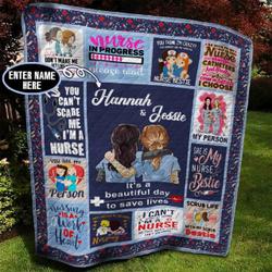 Bestie Nurse Personalized Quilt Blanket Bbb010604Nb