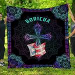 bie20081301 biq20081301 boricua puerto rico cross quilt bed set quilt blanket d2414345