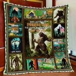 bigfoot and into the forest i go to lose my mind and find my soul quilt blanket d2448325